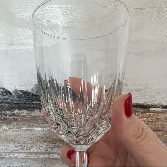 Diamant Cristal D'Arques Clear Glass Wine Stemware Water Set of 7 Made in France - Picture 5 of 8